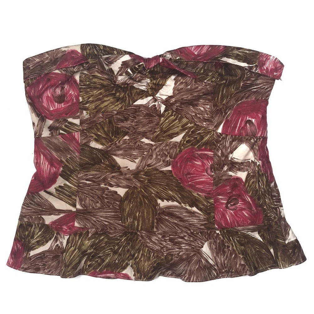 Anthropologie odille Strapless Top Bow Tie Sz 4